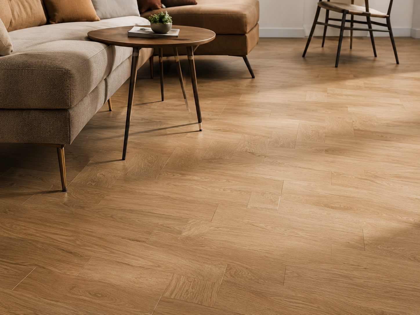 Wood look tile flooring